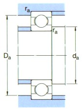 Single Row Deep Groove Ball Bearings With Metal Shields/Rubber Seals